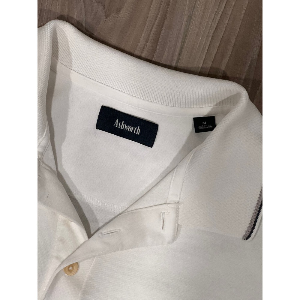 Ashworth Cream Golf‎ Shirt Size M 846-W - Picture 4 of 5